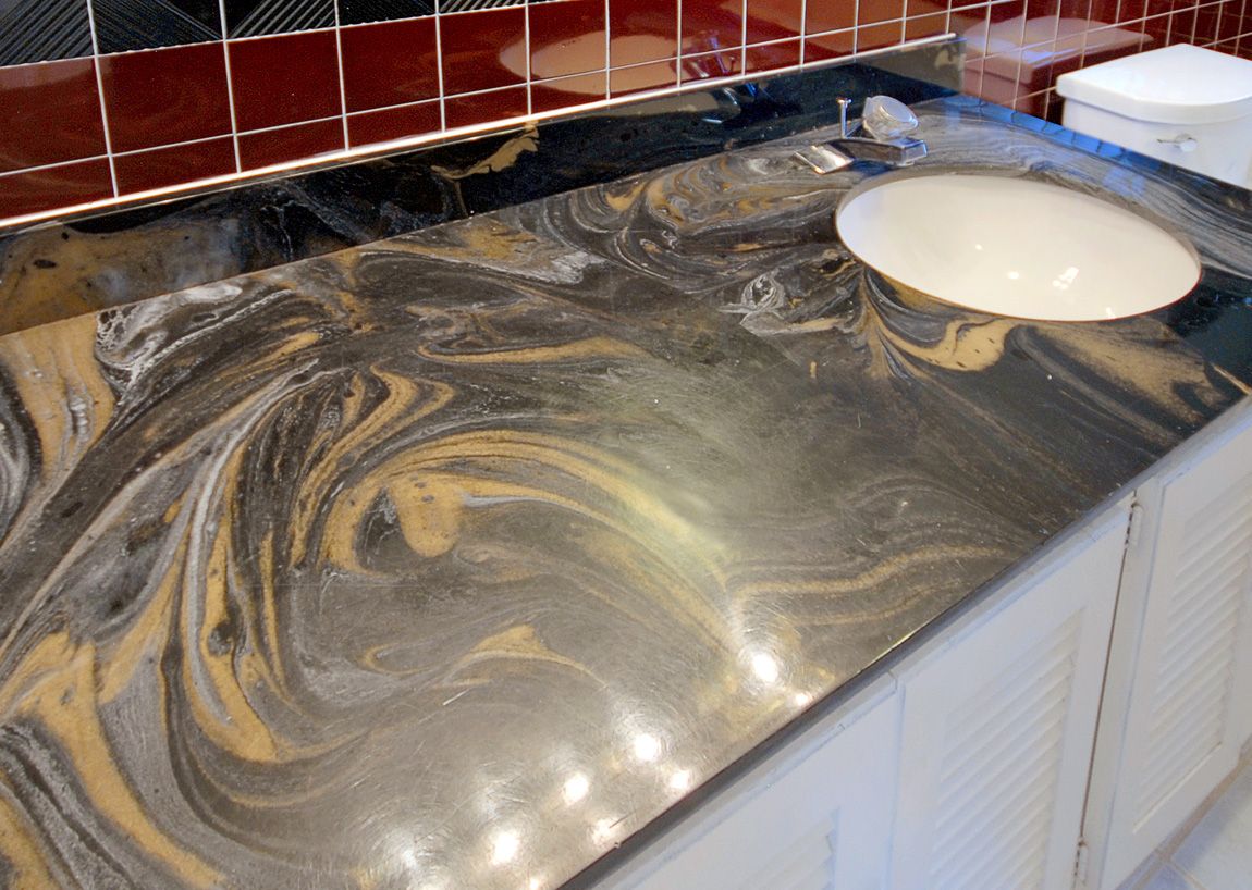 BAthroom Vanity Refinishing - Before Transformation